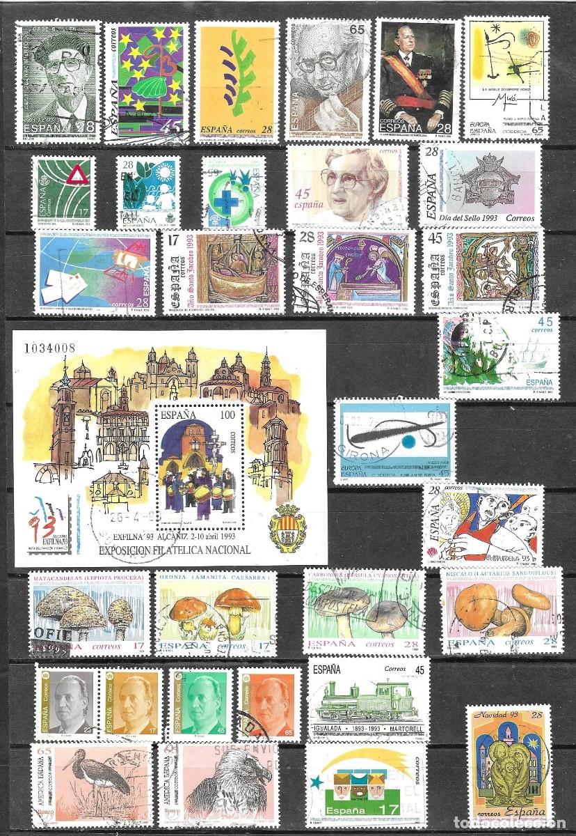 Sellos: LOTE DE SELLOS USADOS DE ESPA&Ntilde;A 1993