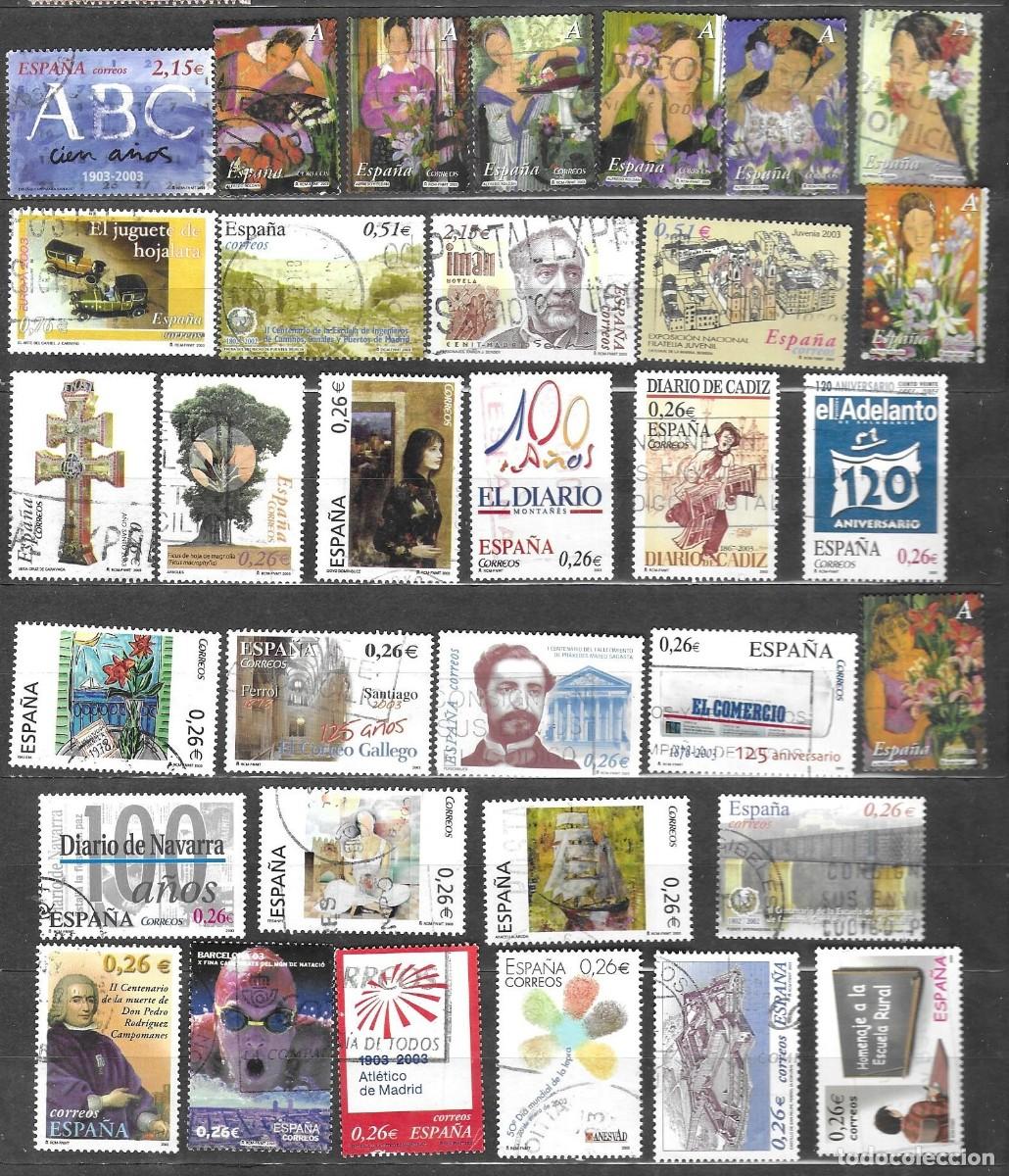 Sellos: LOTE DE SELLOS USADOS DE ESPA&Ntilde;A 2003