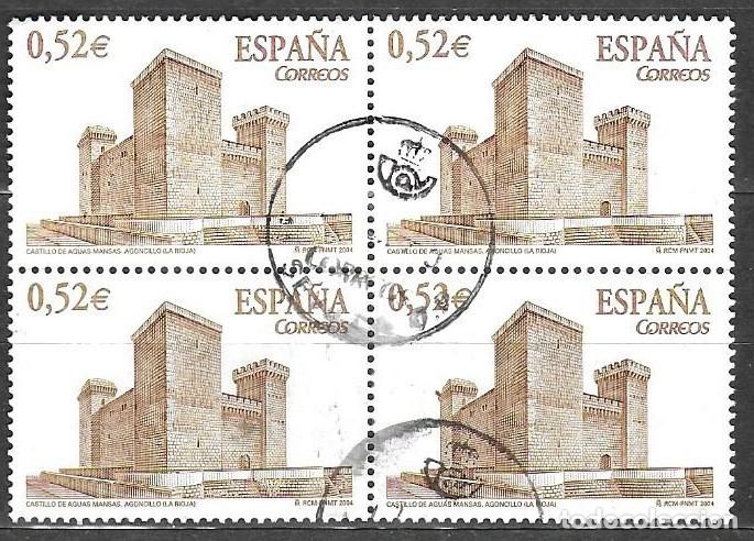 Sellos: BLOQUE DE 4 SELLOS USADOS DE ESPA&Ntilde;A 2004, EDIFIL 4098, YT 3679