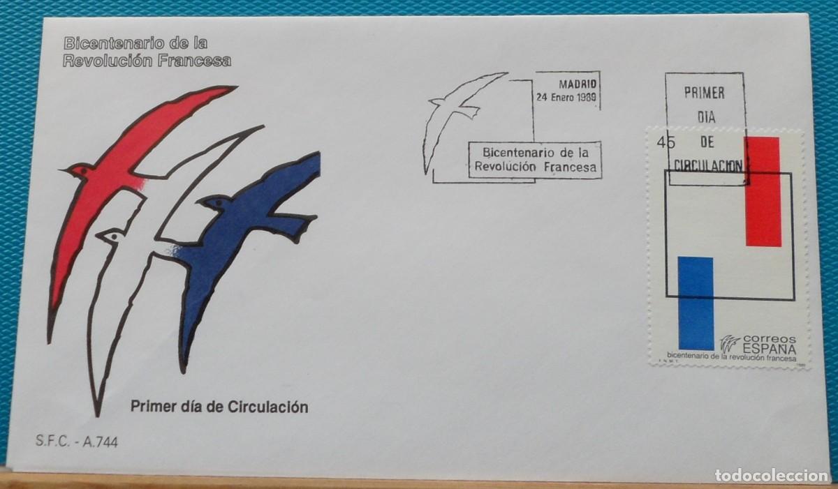 Sellos: 1989-ESPA&Ntilde;A-SPD-VER FOTO-N&ordm;2988-BICENTENARIO DE LA REVOLUCION FRANCESA