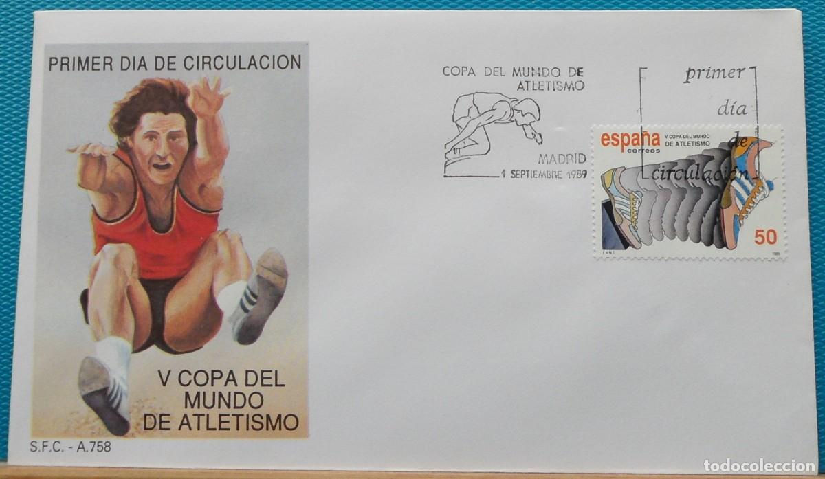 Sellos: 1989-ESPA&Ntilde;A-SPD-VER FOTO-N&ordm;3023-V COPA DEL MUNDO DE ATLETISMO