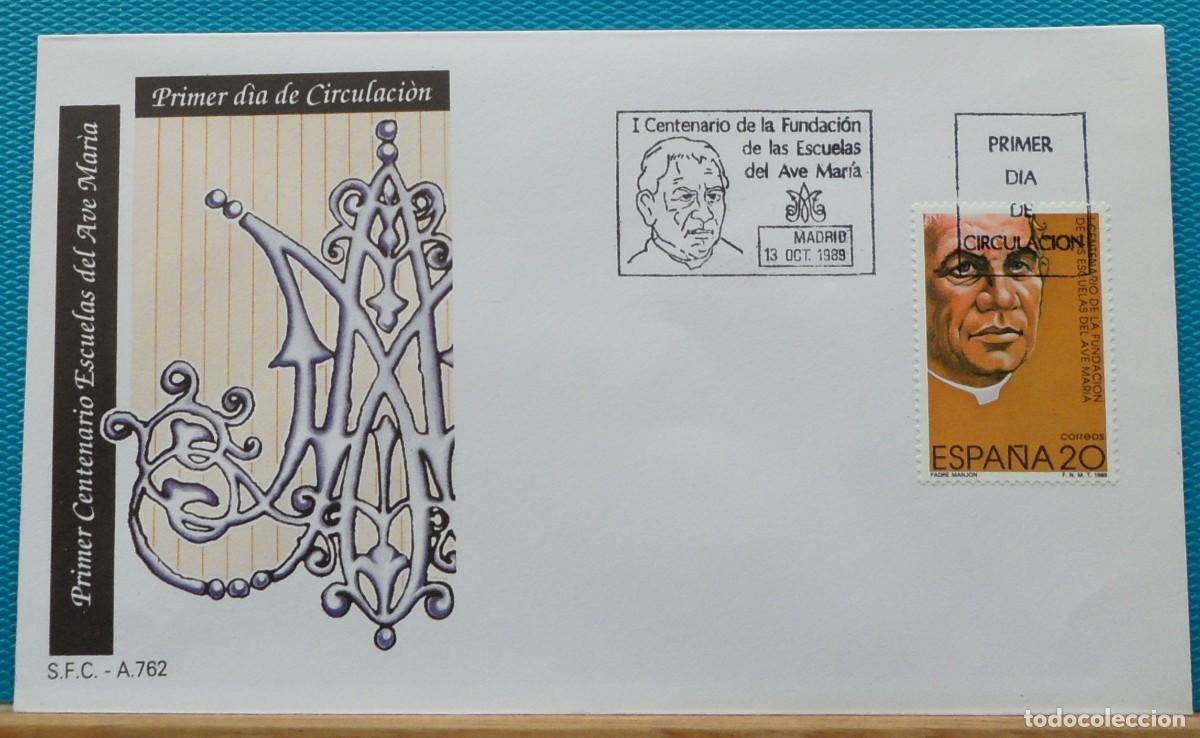 Sellos: 1989-ESPA&Ntilde;A-SPD-VER FOTO-N&ordm;3028-I CENTENARIO DE LA FUNDACION DE LA ESCUELA AVE MARIA