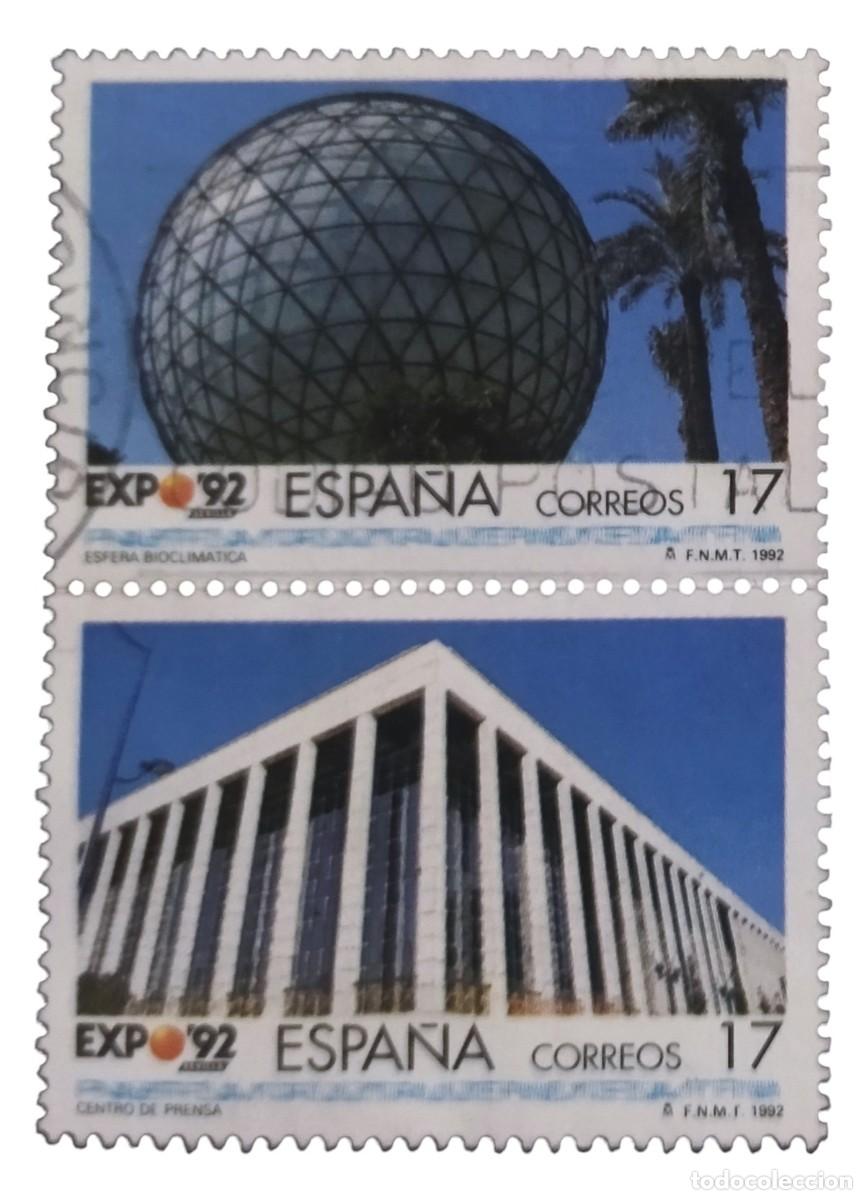 Sellos: ESPA&Ntilde;A 1992 Expo'92 Sevilla. PAREJA. USADO.