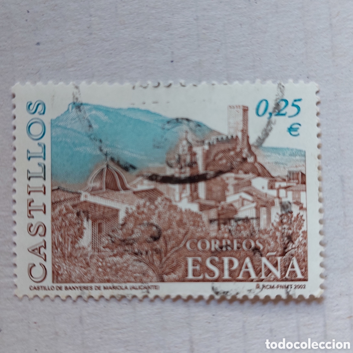 Sellos: 2002 Espa&ntilde;a Usado Castillo de Banyeres de Mariola Alicante