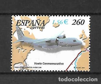 Sellos: Avi&oacute;n C-295, vuelo Madrid-Manila, Espa&ntilde;a, sello emit. 26-4-2001 Edifil 3,70 &euro;