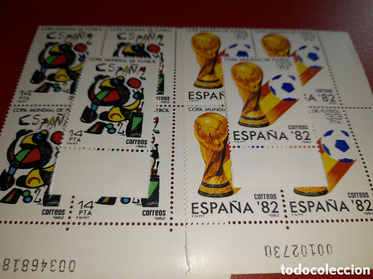 Sellos: Sello Espa&ntilde;a nuevo 1982. Campeonato mundial f&uacute;tbol. Espa&ntilde;a,82. Deporte. Juego. Copa. Dibujo. Logo.