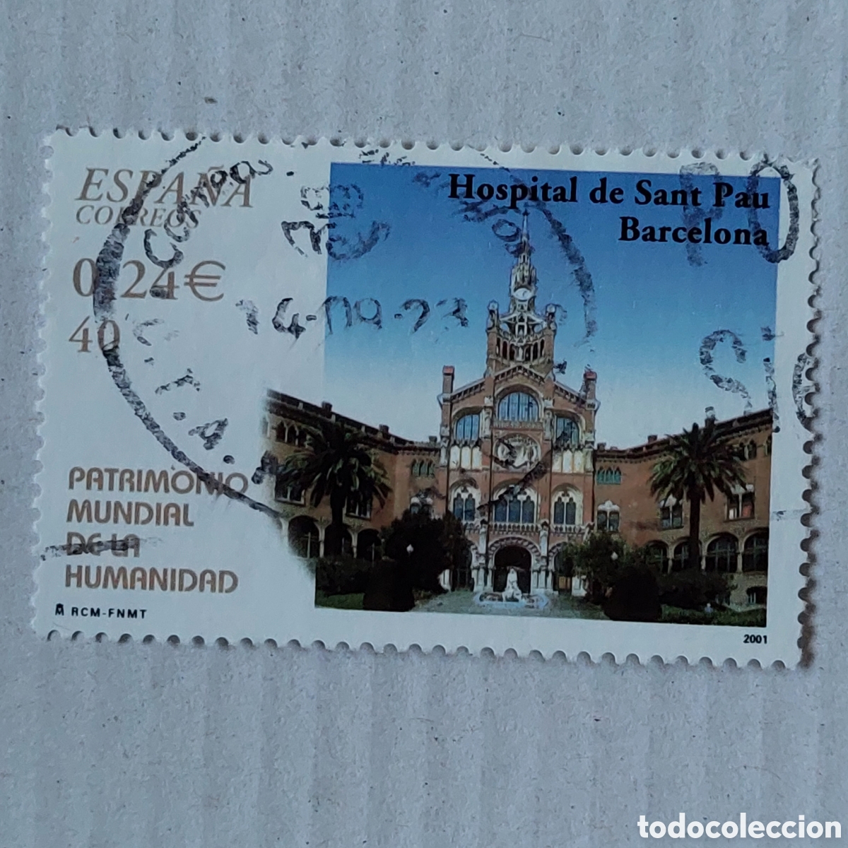 Sellos: 2001 Espa&ntilde;a Usado Patrimonio de la Humanidad Hospital de San Pao Barcelona