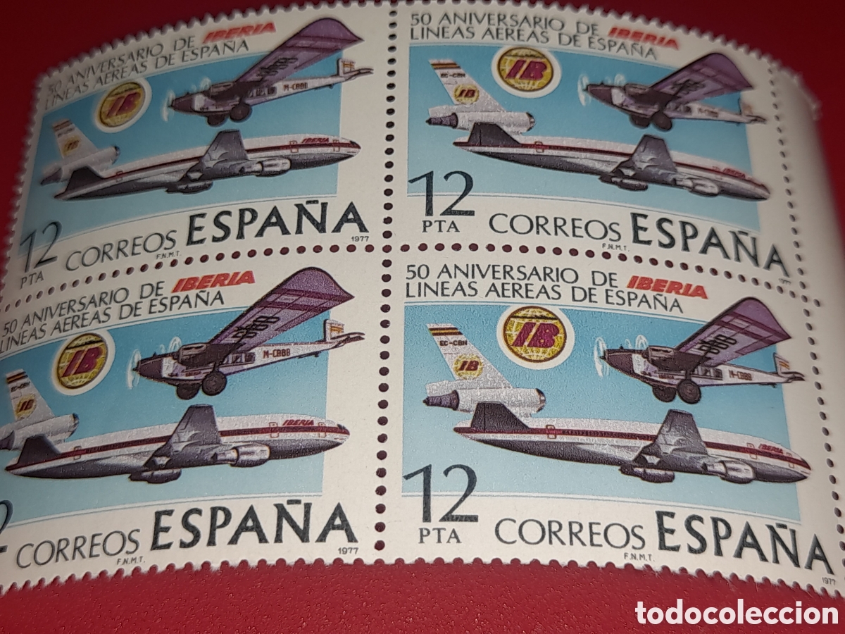 Sellos: Sello Espa&ntilde;a nuevo 1966. Aniversario Iberia. Aviones. Aviaci&oacute;n. Historia. Vuelos. Avioneta.