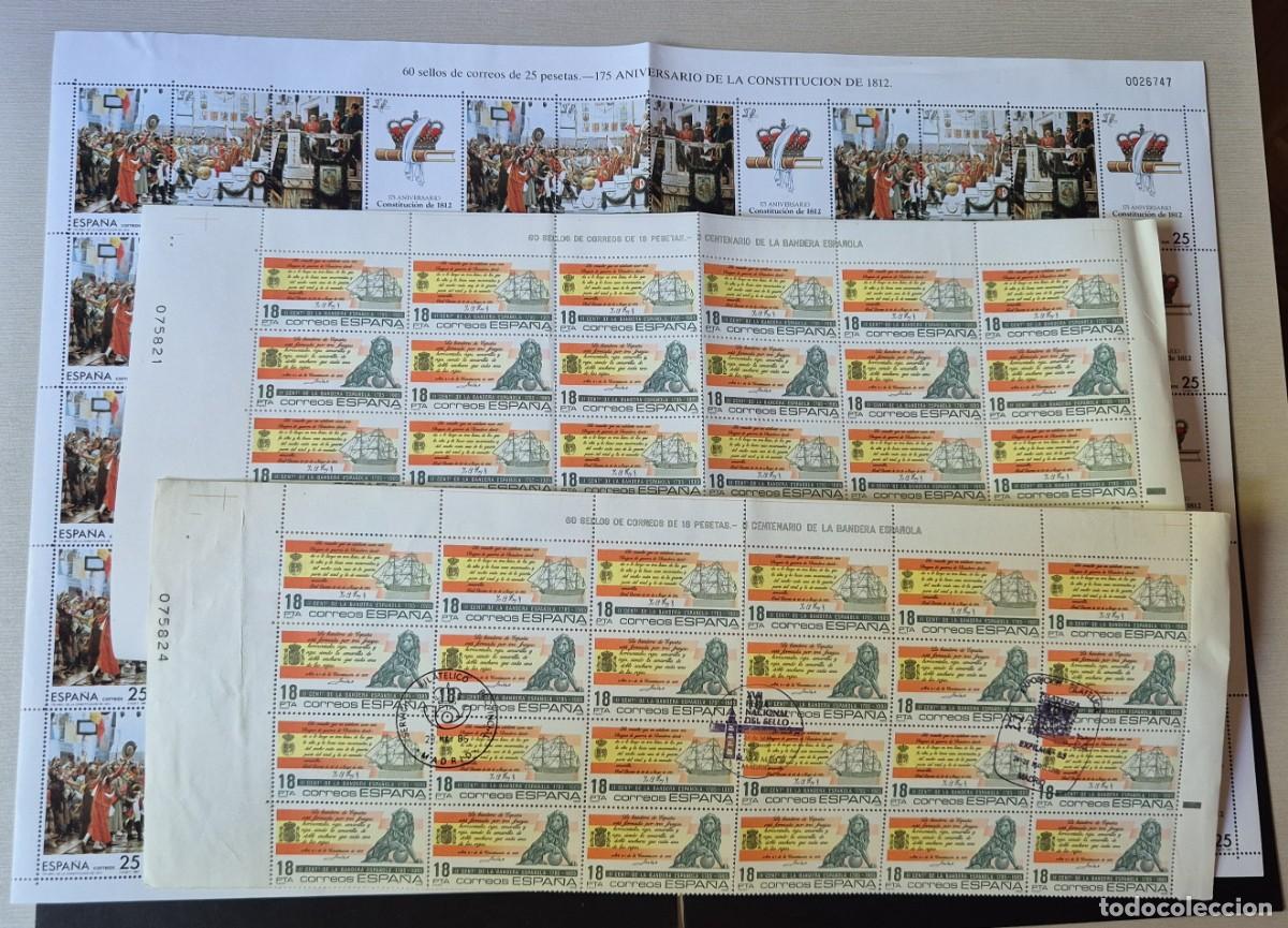 Sellos: Lote Pliegos variados completos y parciales - Constituci&oacute;n, Reyes, Navidad y m&aacute;s. (1966 - 1987)