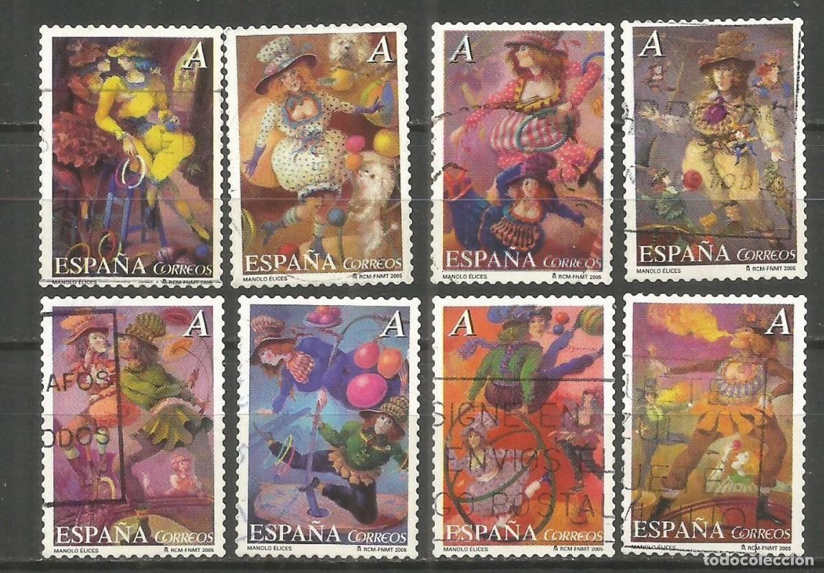 Sellos: ESPA&Ntilde;A EL CIRCO EDIFIL NUM. 4133/4140 SERIE COMPLETA USADA
