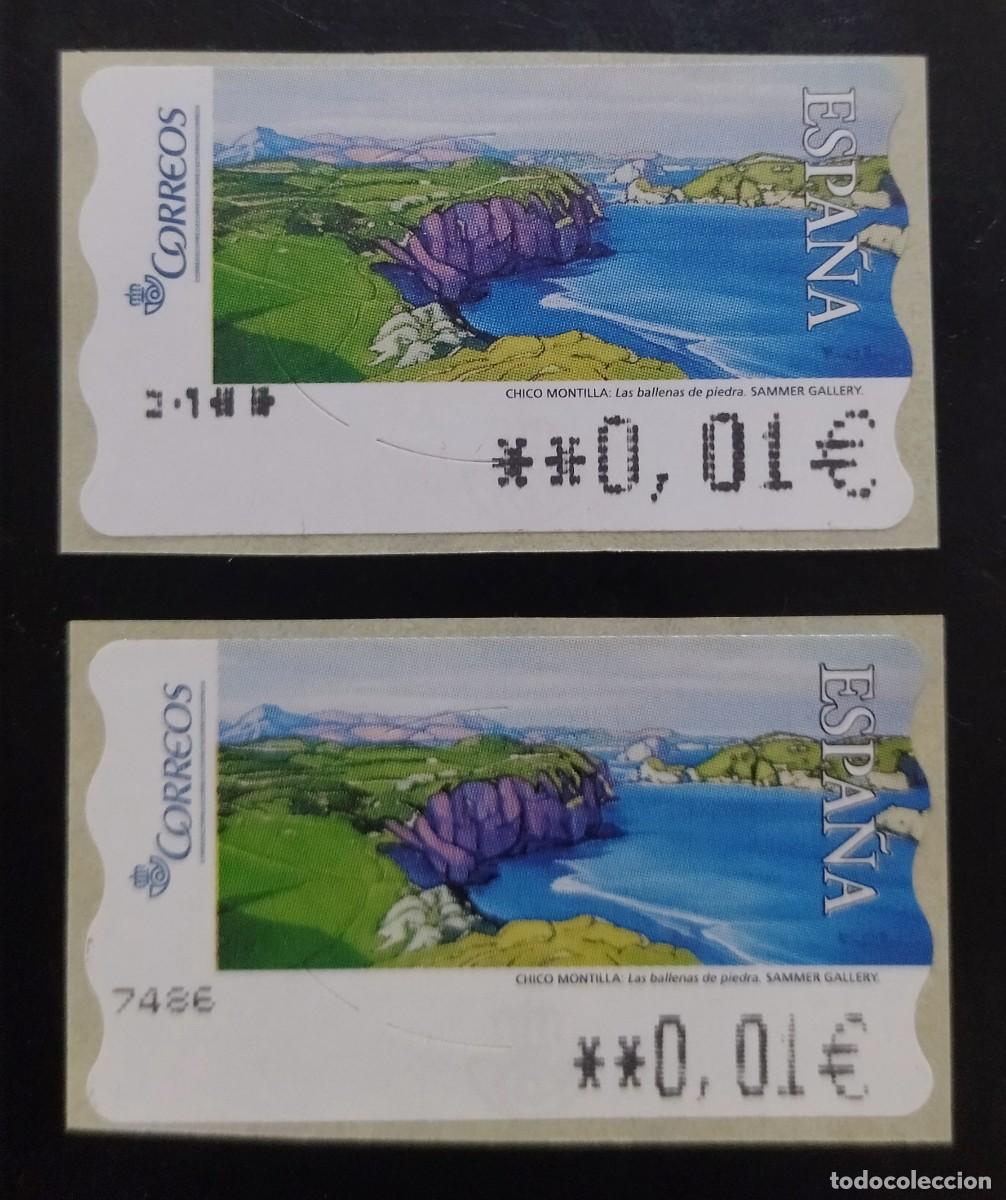 Sellos: ESPA&Ntilde;A 2005 ATM BALLENAS DE PIEDRA. 5 DD/AA + 5 DD/EE. NUEVO.