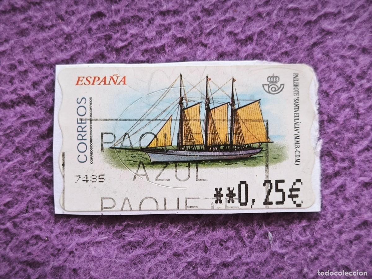 Sellos: Sello ATM Espa&ntilde;a Correos 0,25&euro; &ndash; Pailebote &rdquo;Santa Eul&agrave;lia&rdquo;, Museo Mar&iacute;tim De Barcelona