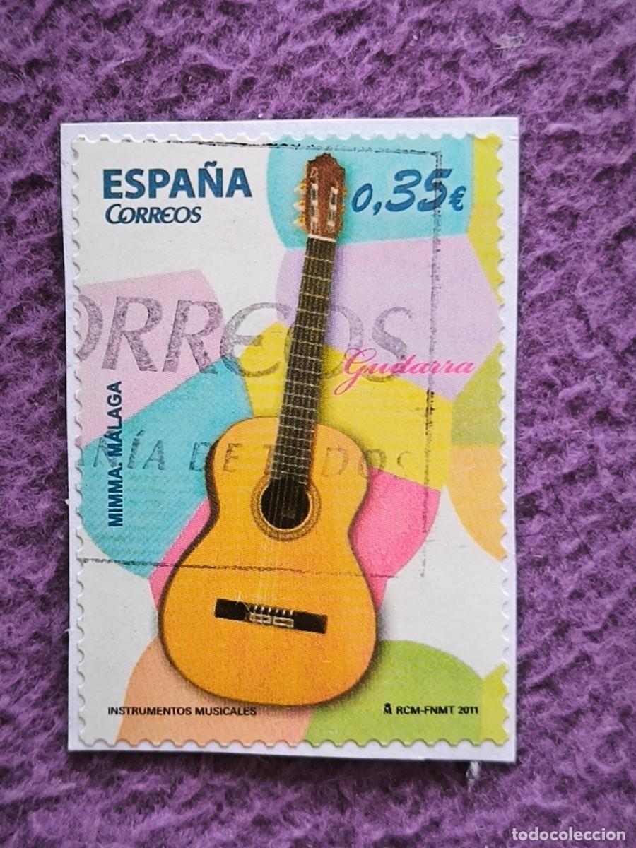 Sellos: Sello Espa&ntilde;a Correos 0,35&euro; &ndash; Guitarra Espa&ntilde;ola, Serie Instrumentos Musicales- MIMMA M&aacute;laga, RCM-FNMT