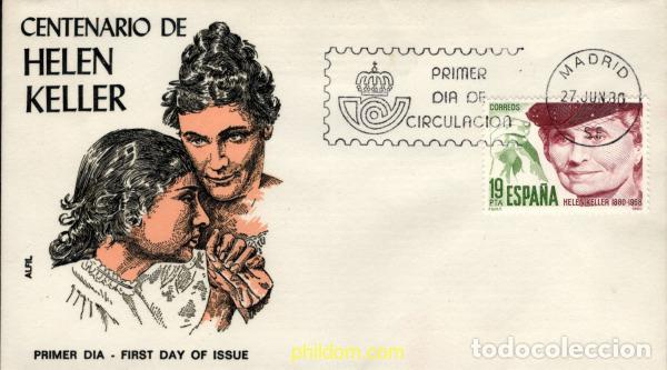 Briefmarken: 773024 MNH ESPA&Ntilde;A 1980 CENTENARIO DE HELEN KELLER