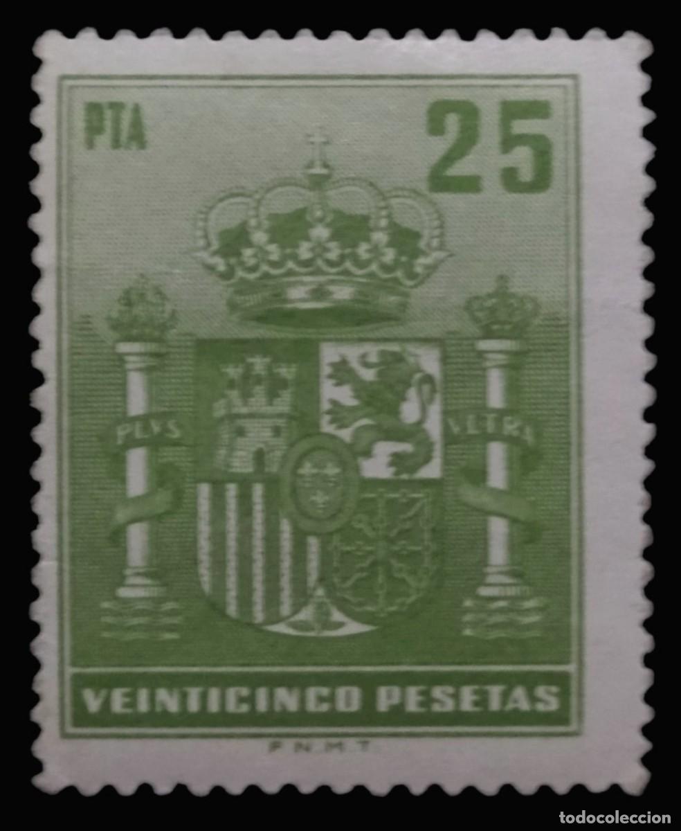 Sellos: ESPA&Ntilde;A FISCAL 25 PTS. NUEVO - MNH **