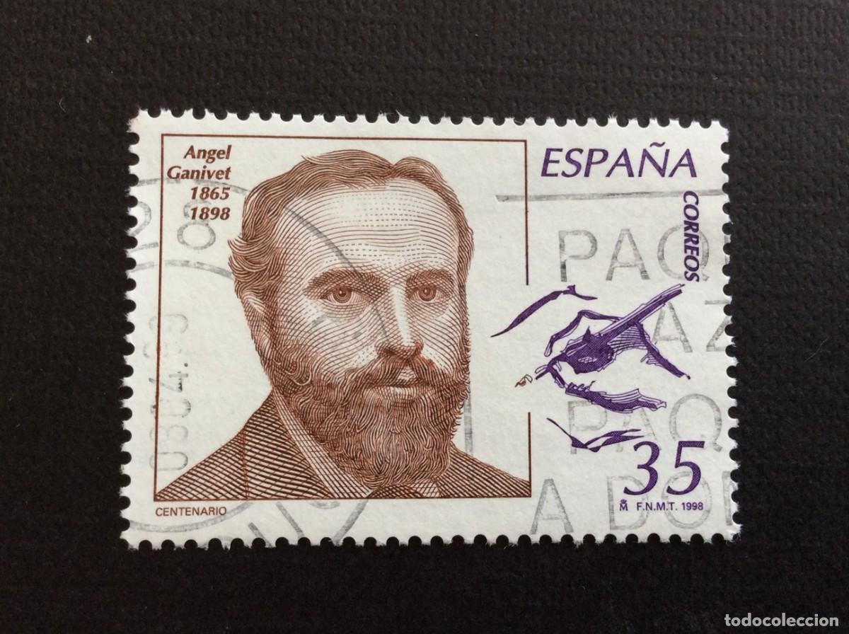Sellos: ESPA&Ntilde;A N&ordm; EDIFIL 3586* A&Ntilde;O 1998. CENTENARIO MUERTE ANGEL GANIVET. SELLO USADO