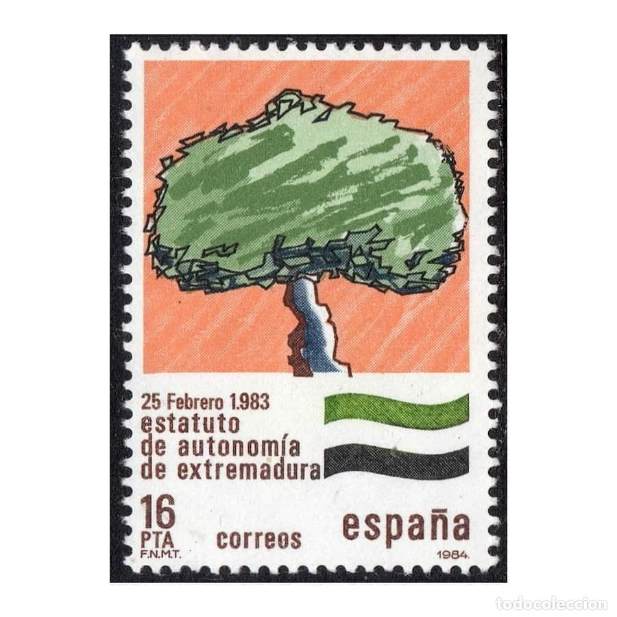 Sellos: Espa&ntilde;a 1984 [SLL] Estatutos de Autonom&iacute;a. Extremadura (MNH)