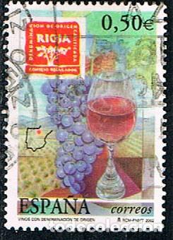 Sellos: EDIFIL N&ordm; 3910, VINOS CON DENOMINA CION DE ORIGEN: RIOJA, USADO,