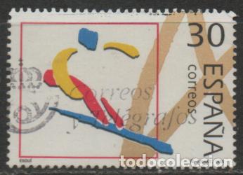 Sellos: EDIFIL N&ordm; 3420, OLIMPICOS DE BRONCE BARCELONA'92, ESQUI, USADO