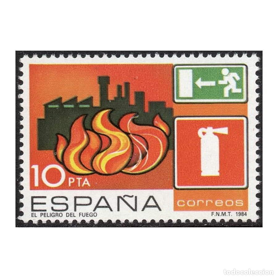 Sellos: Espa&ntilde;a 1984 [SLL] Prevenci&oacute;n Riesgos Laborales. 10 Ptas (MNH)