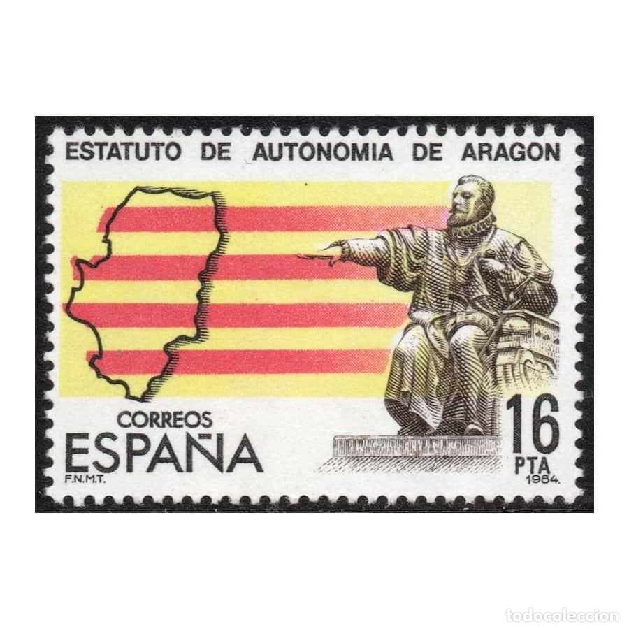 Sellos: Espa&ntilde;a 1984 [SLL] Estatutos de Autonom&iacute;a: Arag&oacute;n (MNH)