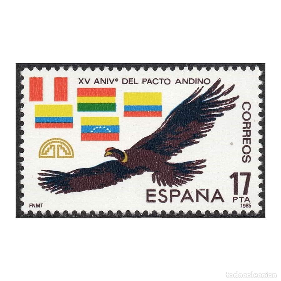 Sellos: Espa&ntilde;a 1985 [SLL] 25 Aniversario del Pacto Andino (MNH)
