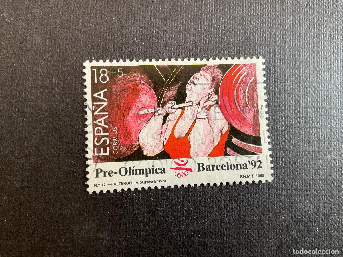 Sellos: ESPA&Ntilde;A N&ordm; EDIFIL 3054* A&Ntilde;O 1990. BARCELONA 92. HALTEROFILIA. SELLO USADO