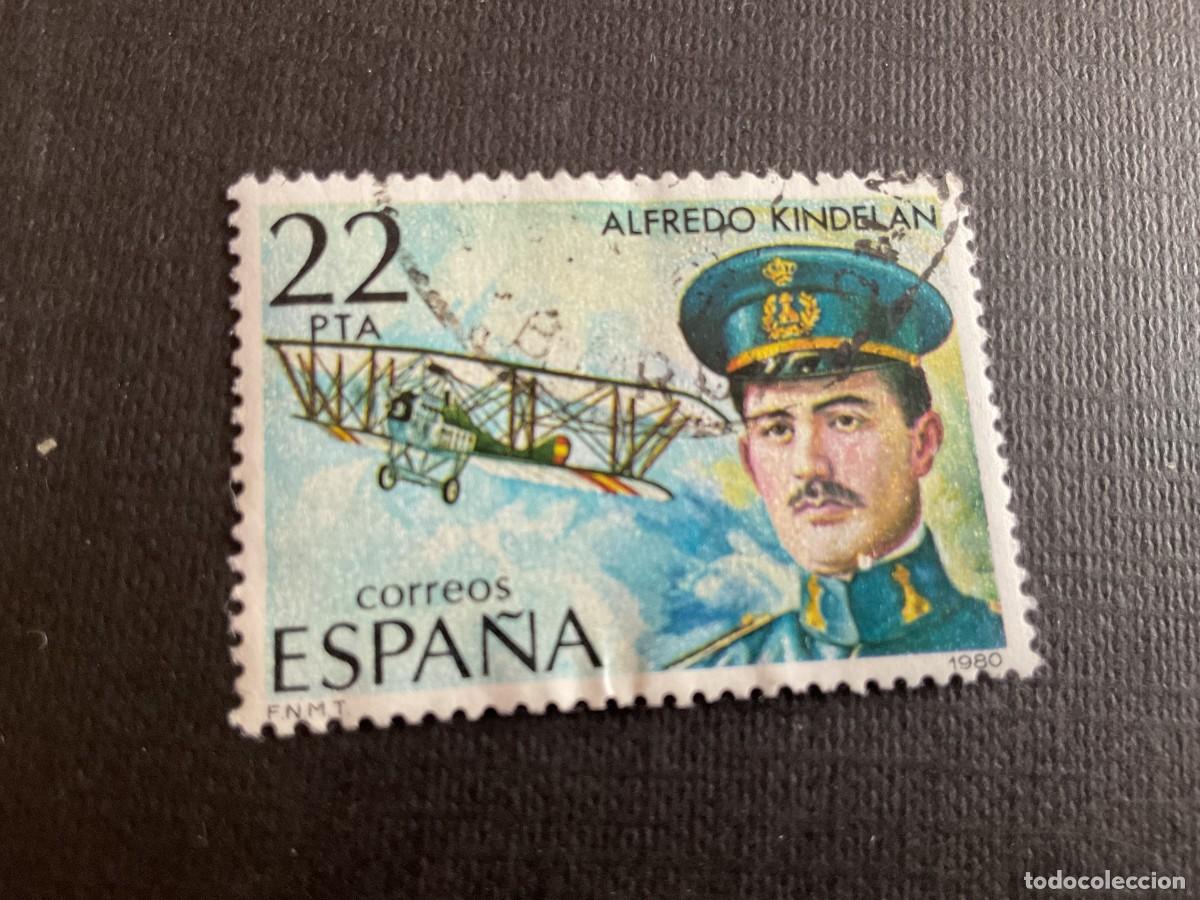 Sellos: ESPA&Ntilde;A N&ordm; EDIFIL 2598* A&Ntilde;O 1980.PIONEROS AVIACION. ALFREDO KINDELAN. SELLO USADO