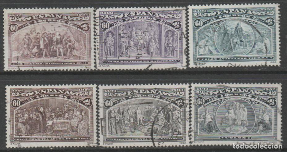 Sellos: EDIFIL 3204/9 SH, 5&ordm; CENTENARIO DEL DESCUBRIMIENTO DE AMERICA, COLON, USADO, SERIE COMPLETA