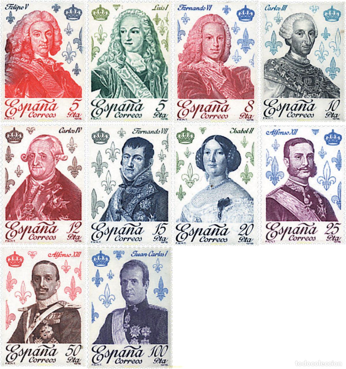Briefmarken: 85017 MNH ESPA&Ntilde;A 1978 REYES DE ESPA&Ntilde;A. CASA DE BORBON