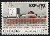Sellos: EDIFIL 3155, EXPOSICION UNIVERSAL DE SEVILLA EXPO'92, PABELLON DE ESPA&Ntilde;A, USADO