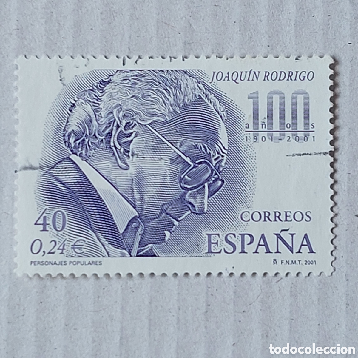 Sellos: 2001 Espa&ntilde;a Usado Personajes Joaqu&iacute;n Rodrigo