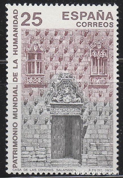 Sellos: Edifil n&ordm; 3149, C ASA DE LAS CONCHAS SALAMANCA PATRIMONIO DE LA HUMANIDAD USADO, ENVIO EL DE LA FOTO