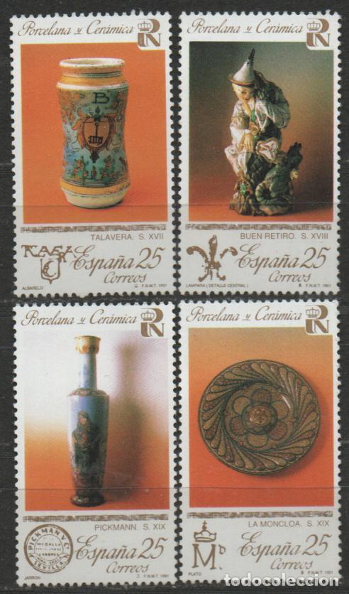 Sellos: Edifil n&ordm; 3115 A/B, patrimonio art&iacute;stico nacional: Porcelana, NUEVO ** Serie completa