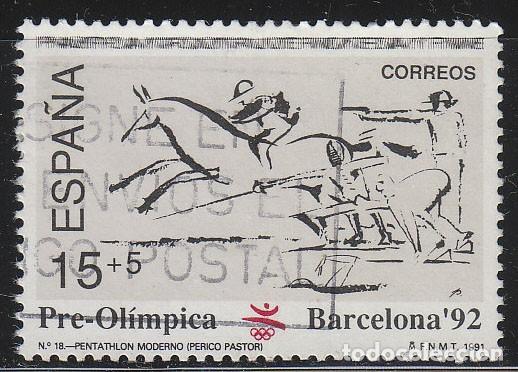 Sellos: Edifil n&ordm; 3104, olimpiadas de BARECELONA 1992 PENTATLON, NUEVO **