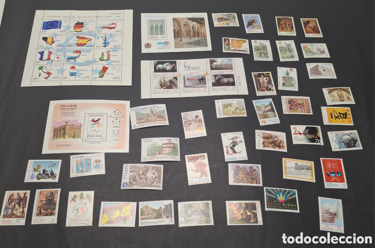 Sellos: SELLOS ESPA&Ntilde;A MNH. 1999 (CASI) COMPLETO