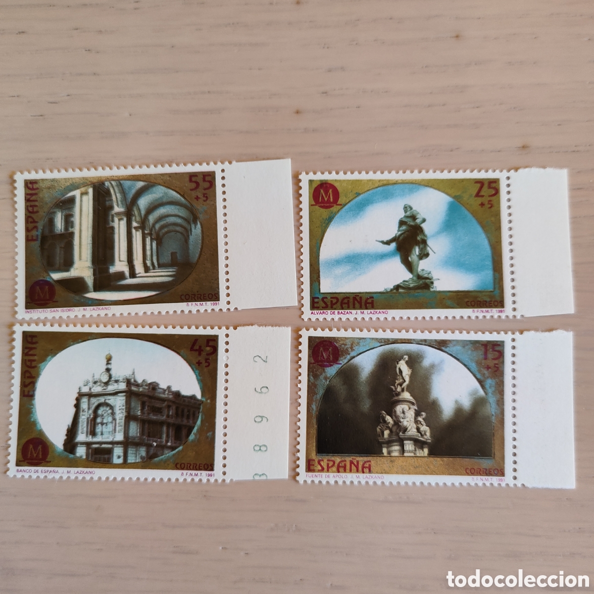 Sellos: SA1 1991. Madrid, Capital Europea de la Cultura. Edifil 3122 a 3125