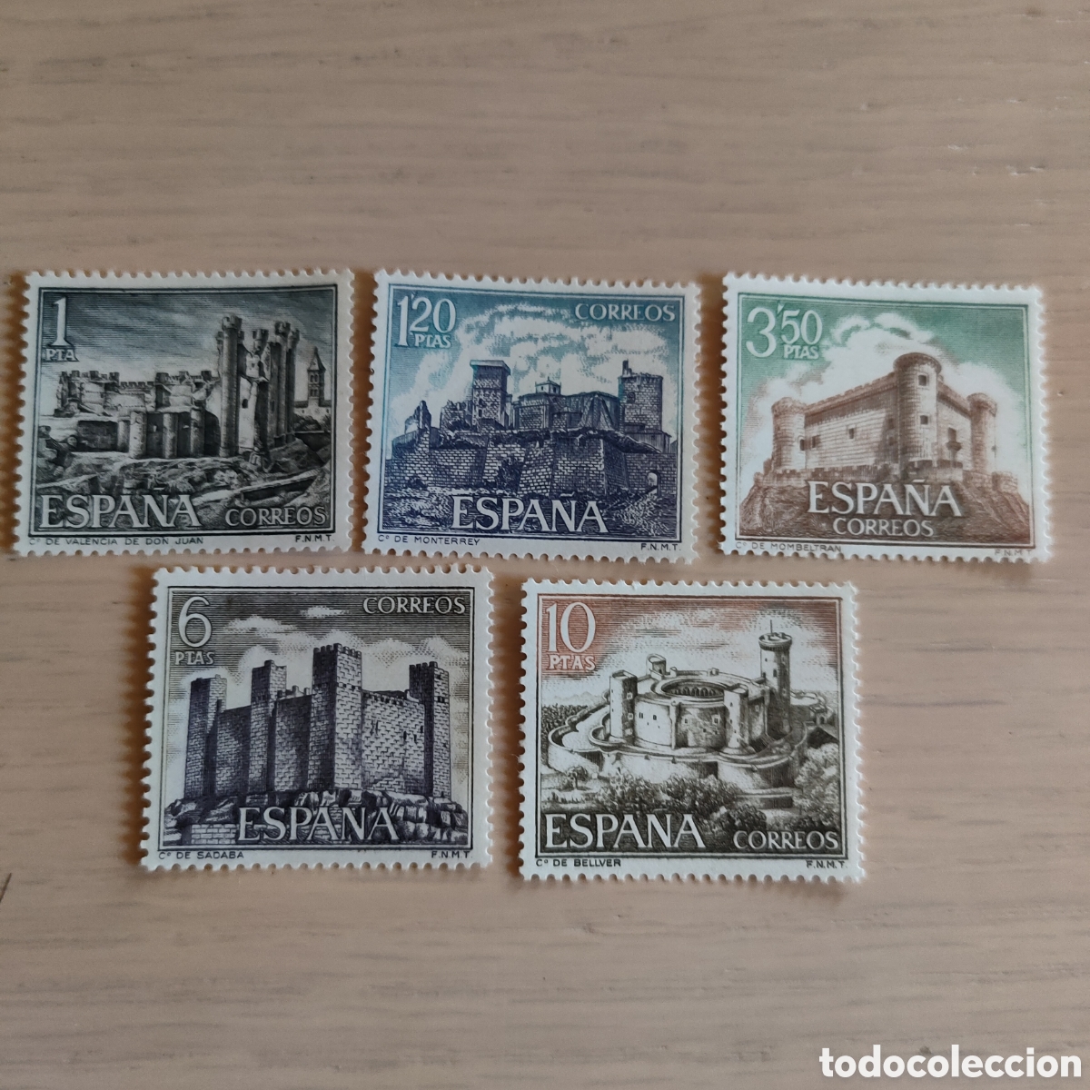 Sellos: SA1 Edifil 1977 a 1981 Castillo de Espa&ntilde;a MNH **