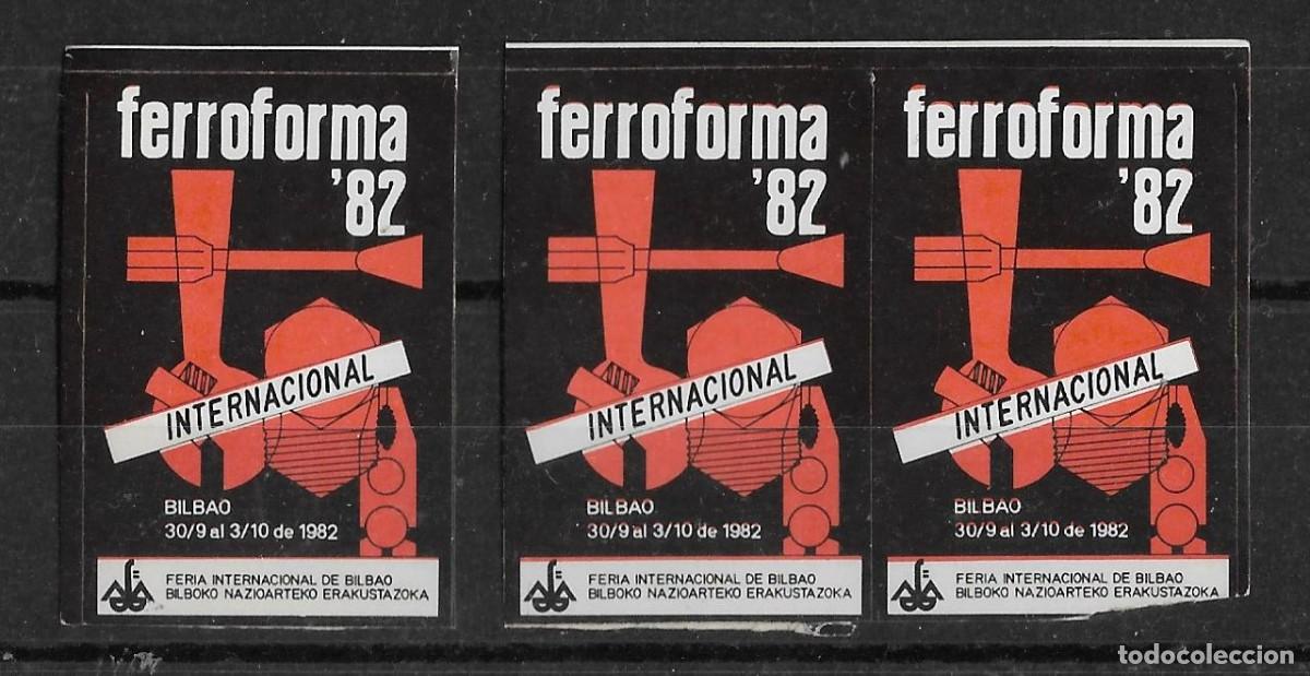 Sellos: Vi&ntilde;eta etiqueta pegatina. Feria Internacional Ferroforma 1982 Bilbao- Vizcaya
