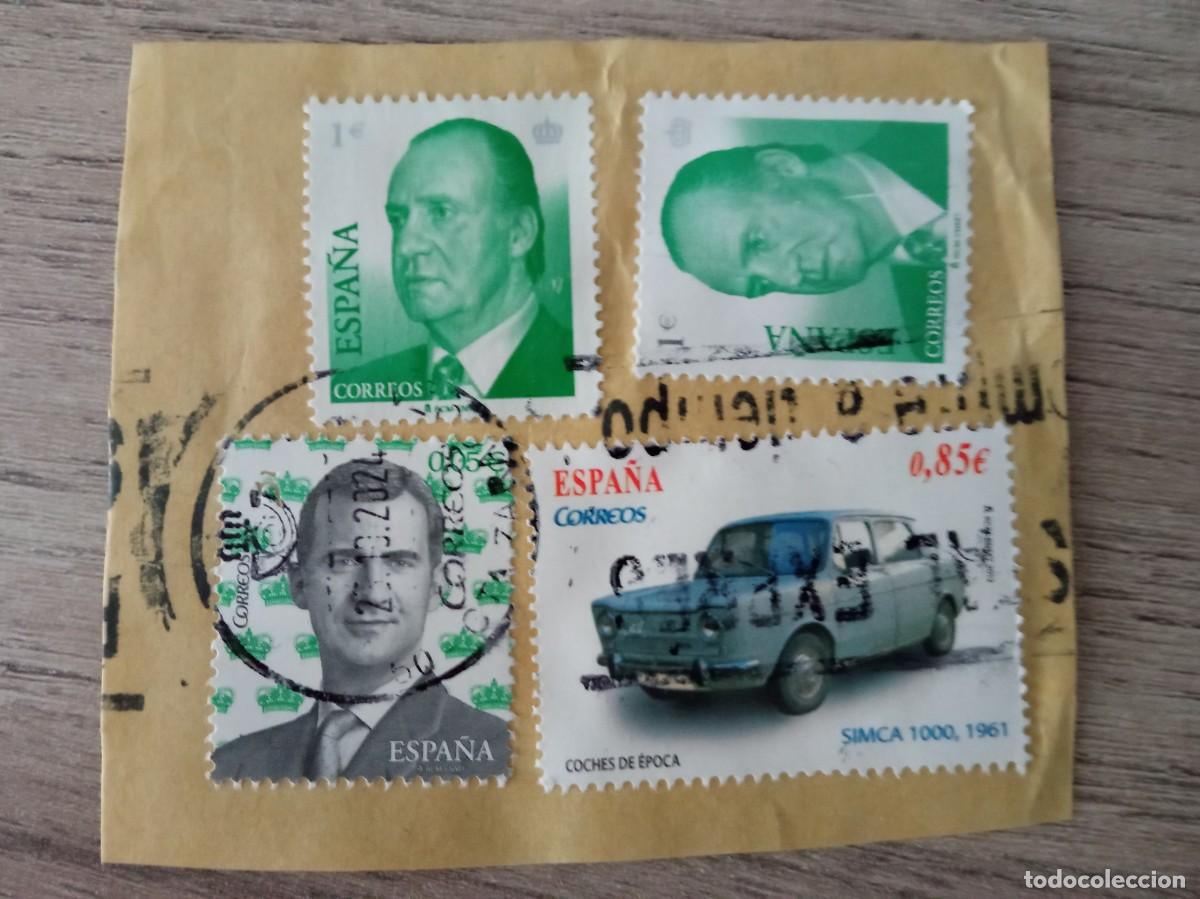 Sellos: 4 SELLOS ESPA&Ntilde;OLES, SIMCA 1000, PEGADOS Y MATASELLADOS