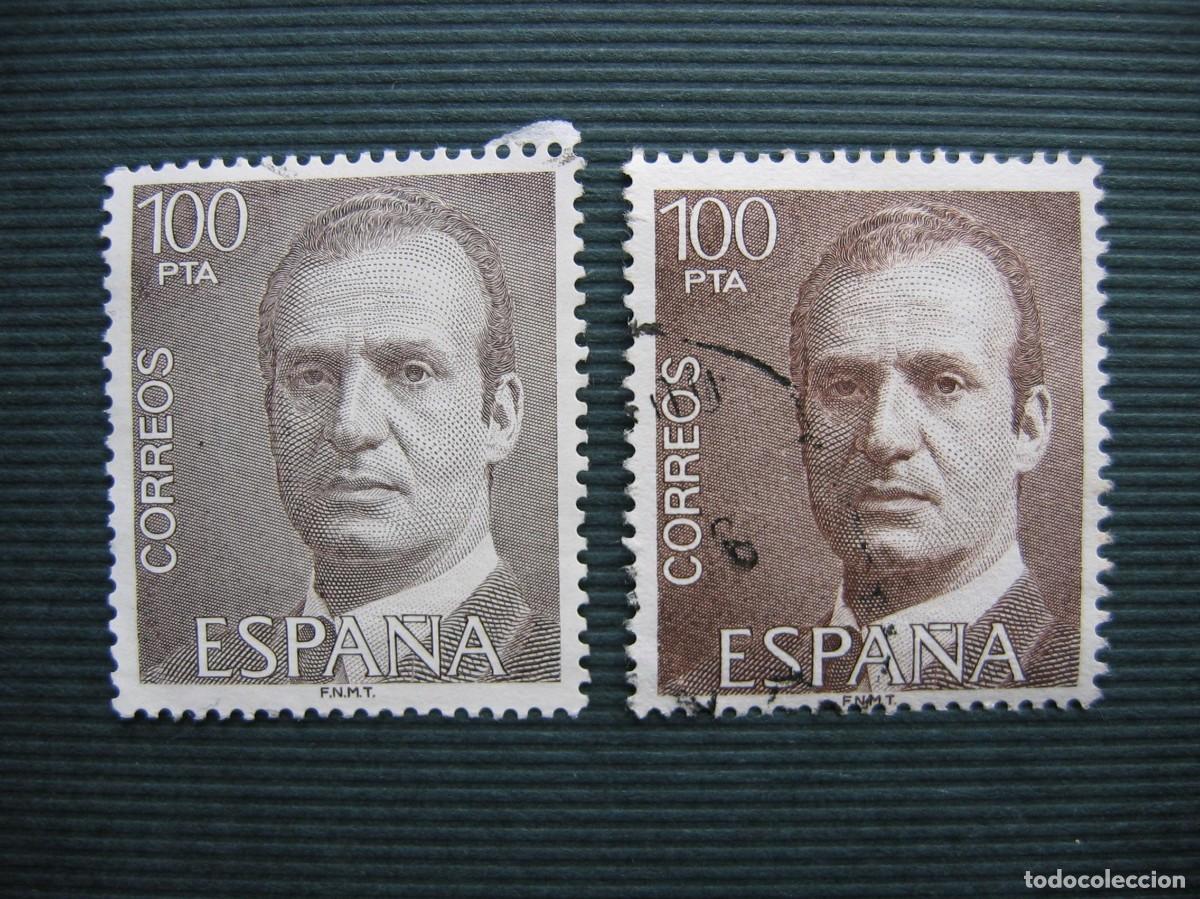 Sellos: ESPA&Ntilde;A VARIEDAD COLOR JUAN CARLOS 100 PTS EDIFIL 2605