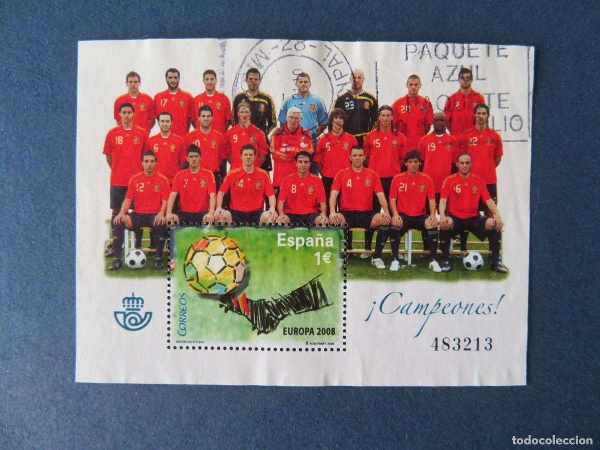 Sellos: ESPA&Ntilde;A A&Ntilde;O 2008 HOJITA DEPORTES USADA