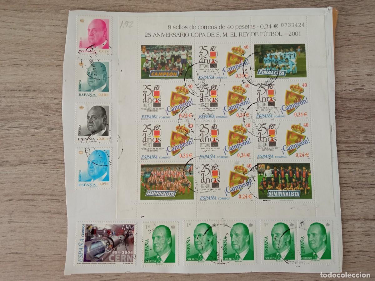 Sellos: HOJA BLOQUE COPA DEL REY DE FUTBOL Y 10 SELLOS MAS, PEGADOS Y MATASELLADOS
