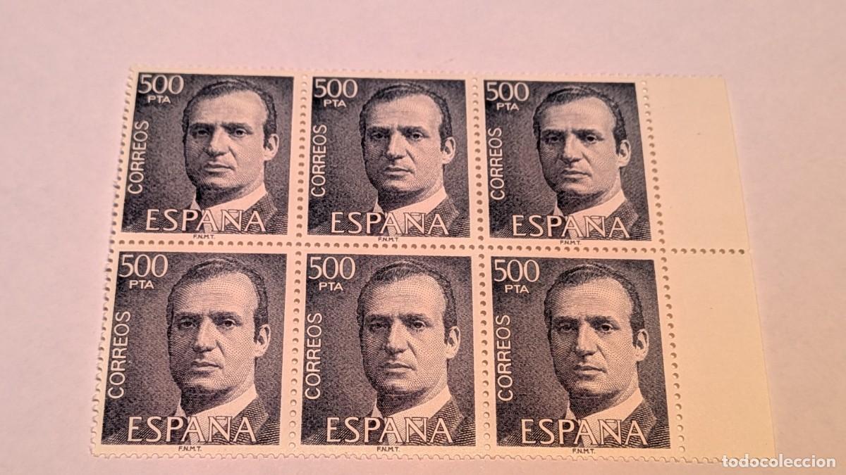 Sellos: 6 sellos Juan Carlos I - 500 pesetas