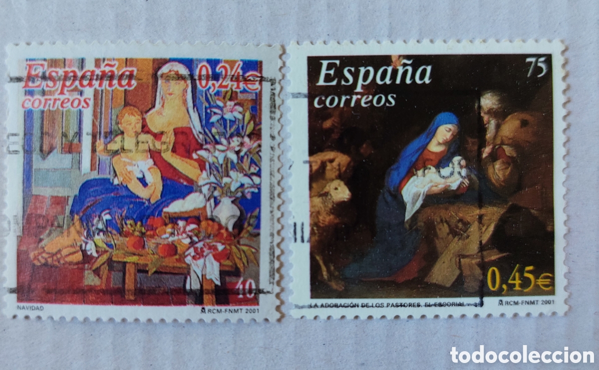 Sellos: 2001 Espa&ntilde;a Usado Navidad Adoraci&oacute;n de los Pastores El Escorial
