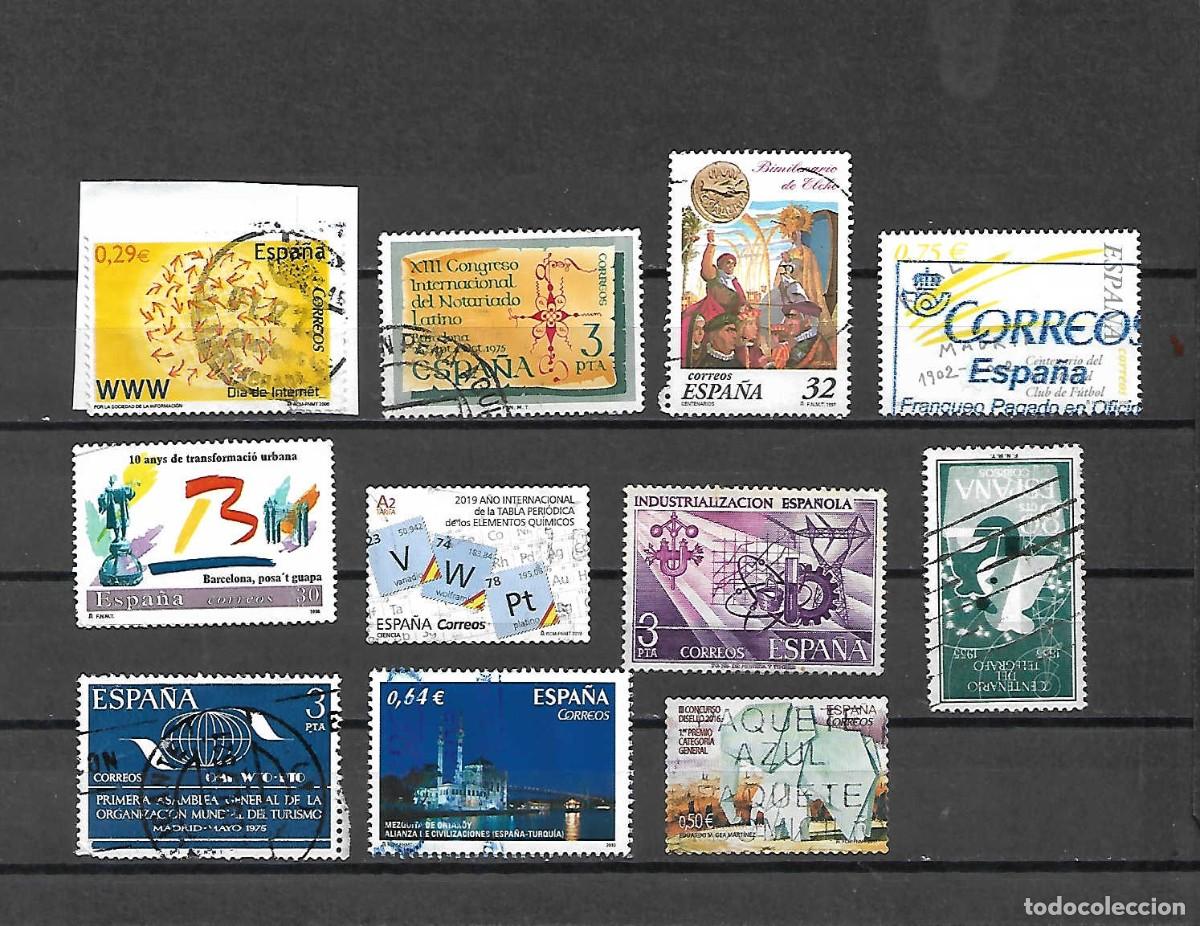Sellos: lote de 11 sellos de EFEM&Eacute;RIDES, Espa&ntilde;a, a&ntilde;os 1955/2019