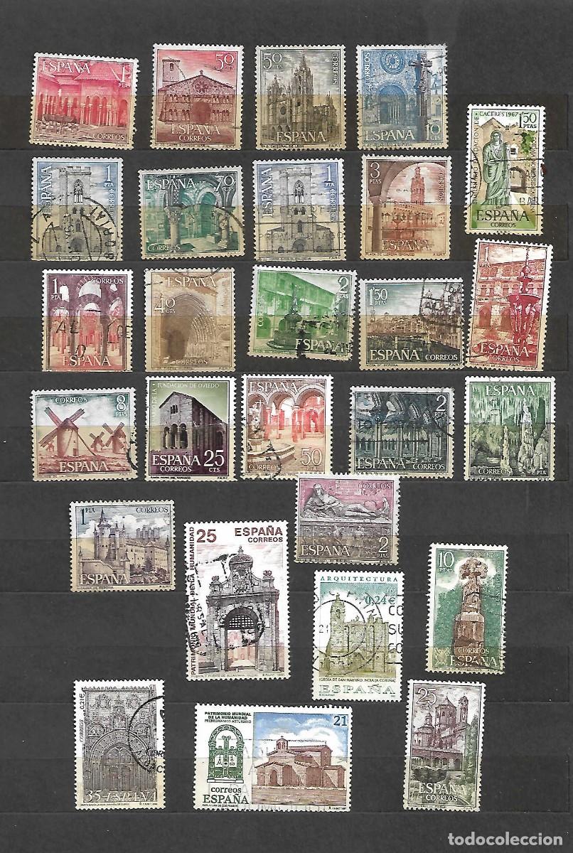 Sellos: lote de 27 sellos de Monumentos/paisajes, Espa&ntilde;a,