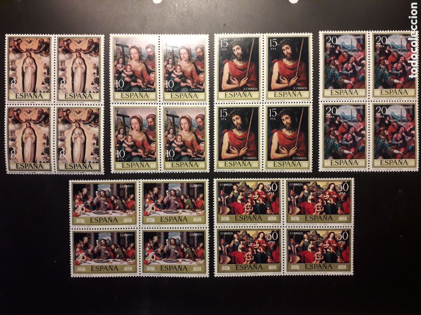 Sellos: ESPA&Ntilde;A EDIFIL 2537/42 BLOQUE DE 4 SERIE CTA NUEVA *** 1979 PINTURAS JUAN DE JUANES PEDIDO M&Iacute;NIMO 3&euro;