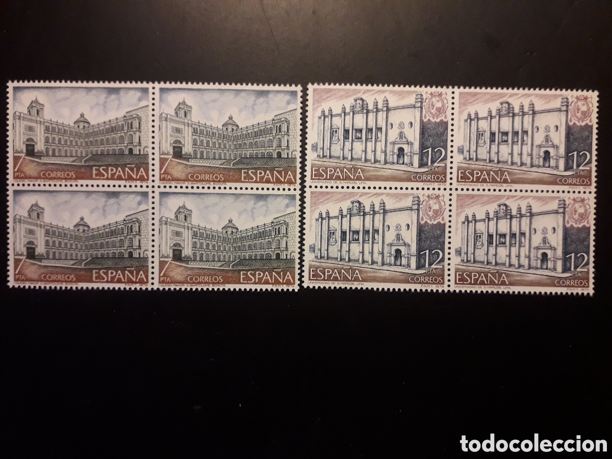 Sellos: ESPA&Ntilde;A EDIFIL 2544/5 BLOQUE DE 4 SERIE CTA NUEVA *** 1979 AM&Eacute;RICA ESPA&Ntilde;A PEDIDO M&Iacute;NIMO 3&euro;