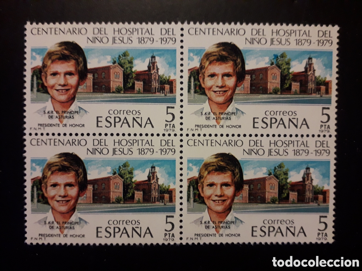 Sellos: ESPA&Ntilde;A EDIFIL 2548 BLOQUE DE 4 SERIE CTA NUEVA *** 1979 HOSPITAL NI&Ntilde;O JES&Uacute;S PEDIDO M&Iacute;NIMO 3&euro;